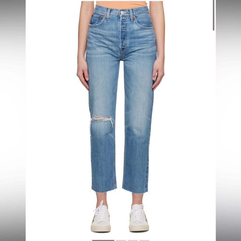 RE/DONE 70’s Stove Pipe Crop Jean